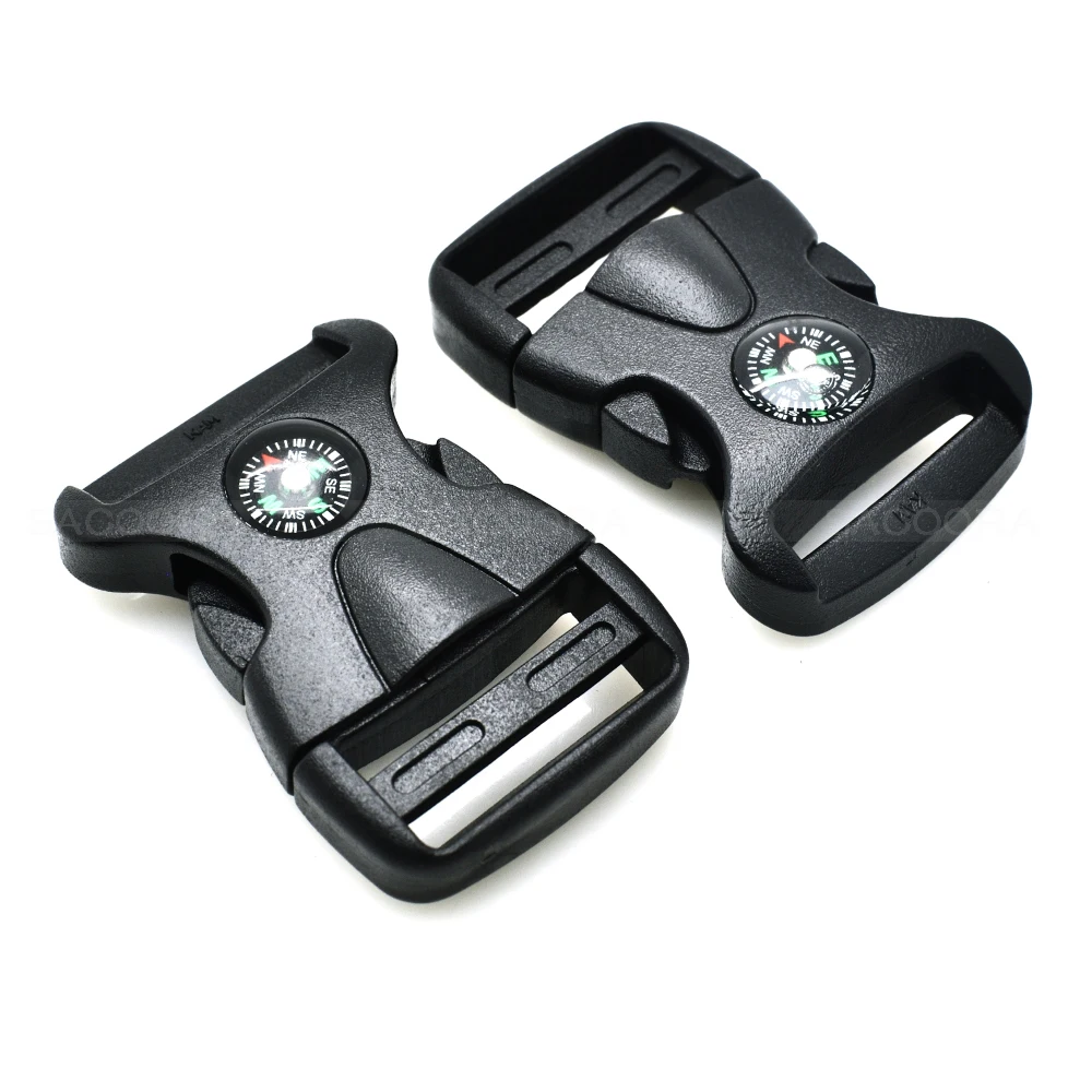 Plastic Side Release Buckle With Compass For Backpack Camping Bag
