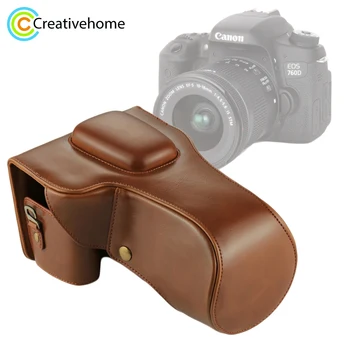 

PULUZ For Canon EOS 760D Camera Bag Full Body PU Leather Case DLSR Camera Bag Protective Housing For Canon EOS 750D Accessories