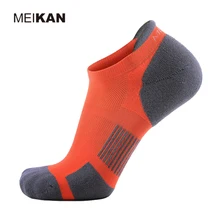 MEIKAN профессиональные спортивные носки беговые тапочки Coolmax лайкра дышащая Tactel высокая плотность махровая подошва Calcetines Ciclismo
