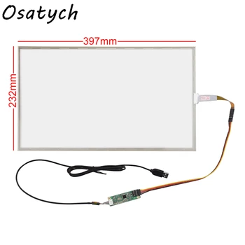 

For 17.3 inch 397*232mm 232*397mm 397mm*232mm 232mm*397mm 5Wire Resistive Glass Touch Screen
