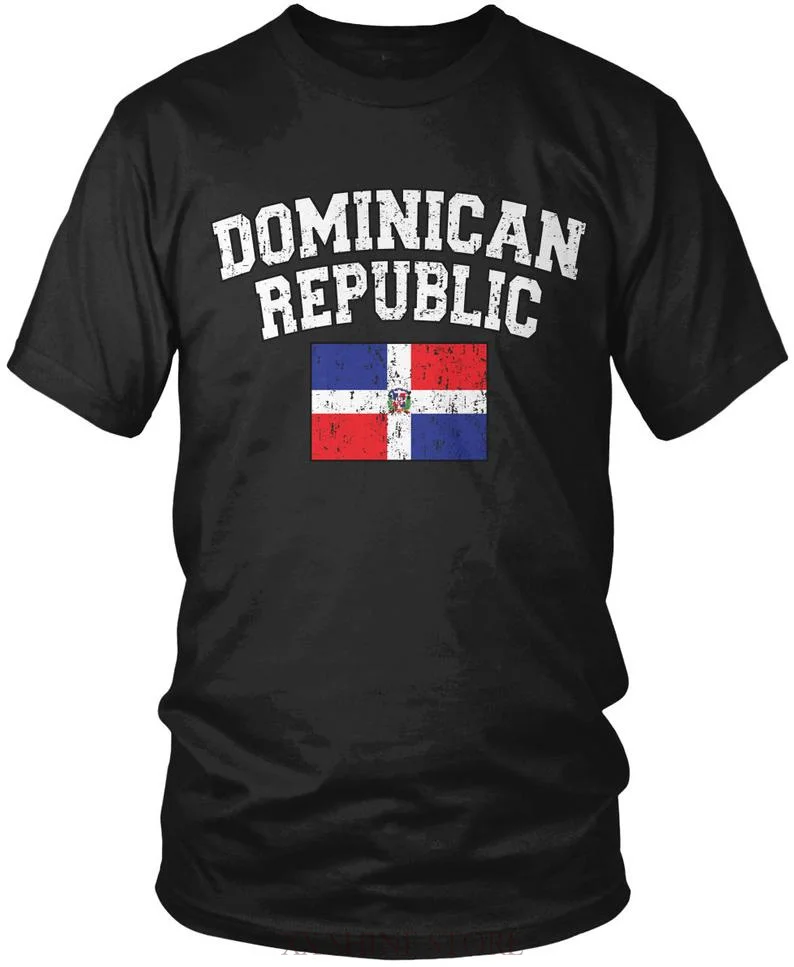 Доминиканская Республика Distressed Мужская футболка доминиканский флаг Republica Dominicana