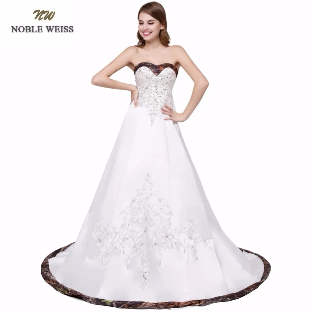 

LANSITINA A-Line Wedding Dresses Sweetheart Court Train Lace-up Back Embroidery Beading Satin Custom Made Bridal Dress