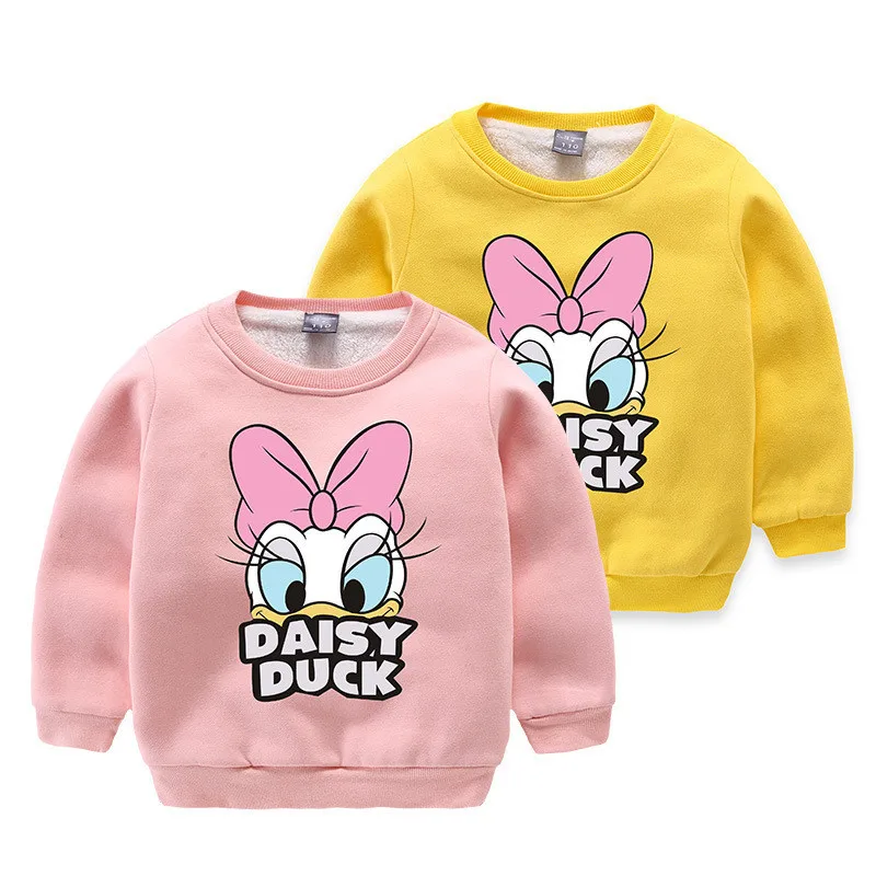 

AILEEKISS Daisy Luck Boys Sweatshirt Girls Long Sleeve Tops Cartoon Children's Pullover Outerwear Autumn Spring Tops T-Shirts