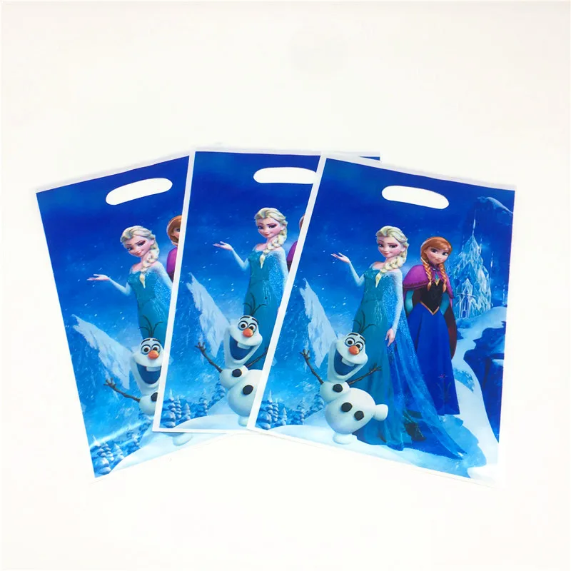 Disney Frozen Elsa& Anna тема 31 шт. детский день рождения мультяшный набор для вечеринки бумажная чашка+ тарелка+ скатерть+ Подарочная сумка изделия для декорации