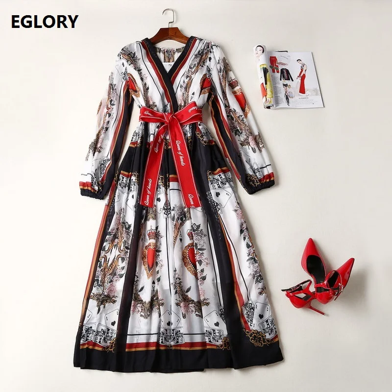 

Big Size Dress New 2019 Spring Summer Bohemian Women Dress V-Neck Sweetheart Prints Sashes High Quality Chiffon Dress Casua 6XL
