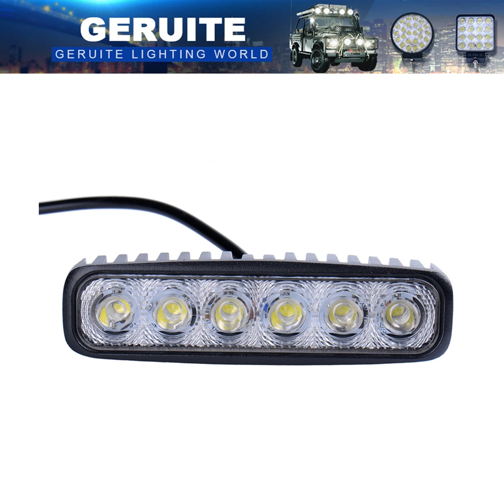

LED Spotlights 1800LM Mini 6" 18W 6 x 3W Car LED Light Bar as Worklight / Spot Light / Spot Lights for Boating Fishing IP65