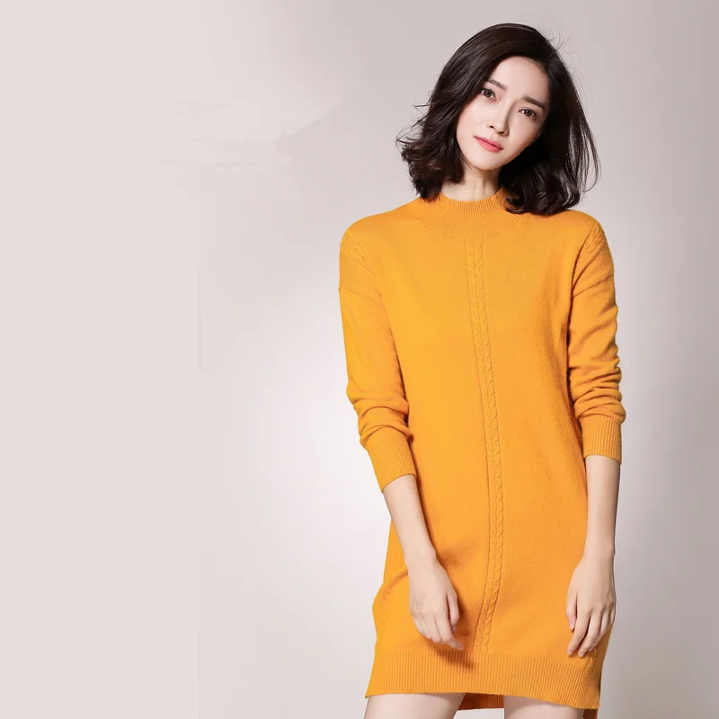 adohon 2017 womens winter Cashmere sweaters and auntmun women knitted Pullover High Quality Warm Female Oneck Long Casual Hollow