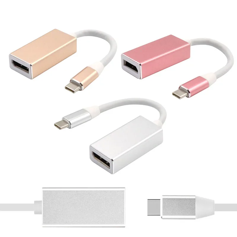 Новый горячий USB C 3 1 type к DP адаптер Поддержка 4K мужчин и женщин HDTV конвертер кабель