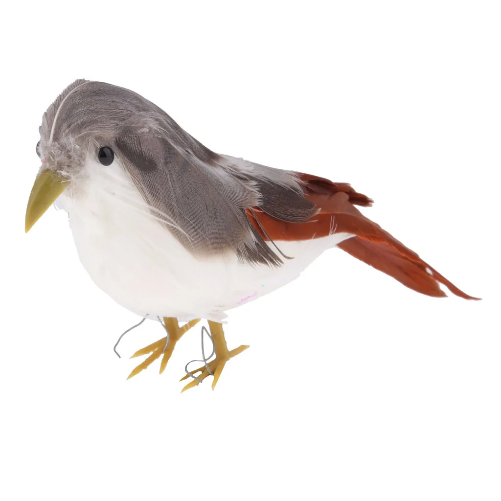 MagiDeal 5inch Artificial Feathered Foam Birds Statue Festival Party Decorative Ornament Shelf Display Art Craft