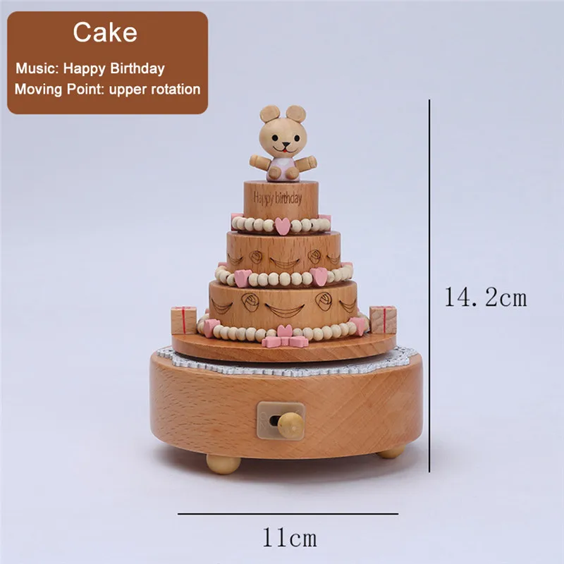 10 Type Wooden Music Box Creative Gift Gifts For Kids Musical Carousel Ferris Wheel Boxes Boxs Navidad Decorations For Home