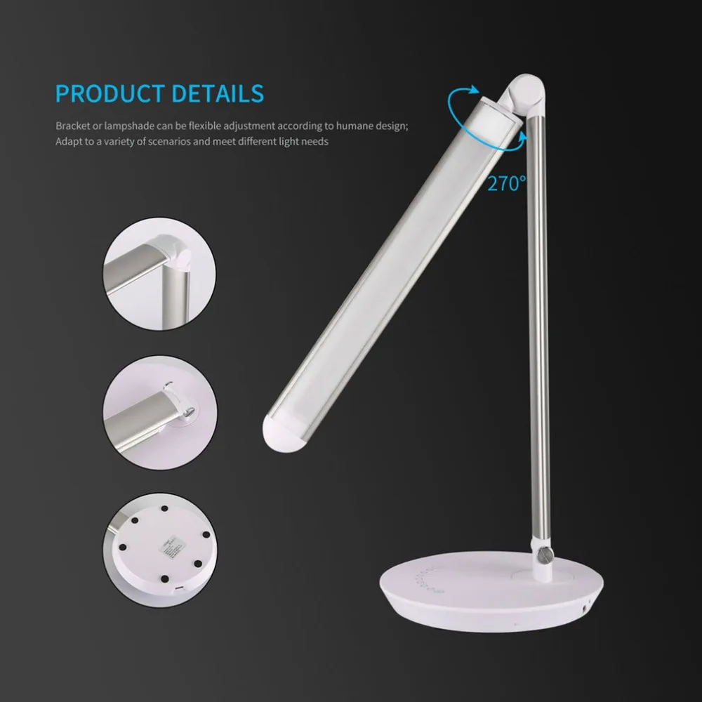  Folding Design Dimmable LED Desk Table Lamp Touch Switch 7 Level Brightness Dimming Light Highly Se
