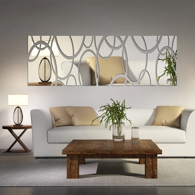 Acryl Spiegel Muur Decor Art 3D DIY Muurstickers Woonkamer Eetkamer ... Acryl Spiegel Muur Decor Art 3D DIY Muurstickers Woonkamer Eetkamer ...