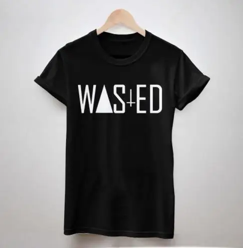 WASTED YOUTH с буквенным принтом Футболка хлопок Повседневная рубашка для леди