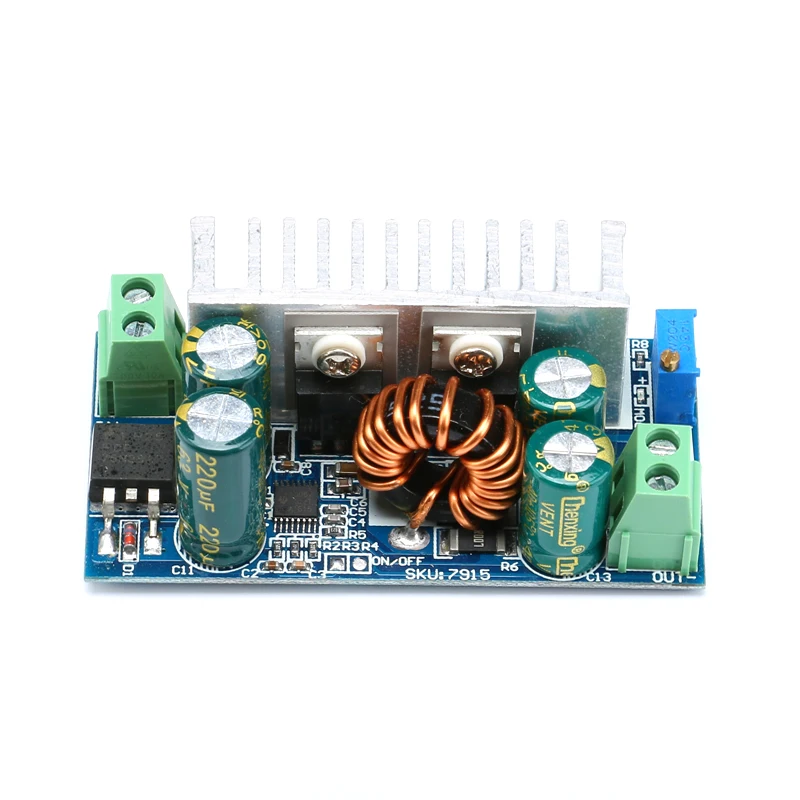 200W 15A DC-DC 8-55V to 1-36V Adjustable Buck Converter Step Down Module Voltage Power Supply 48V to 24V 12V 5V Aluminum Shell (4)