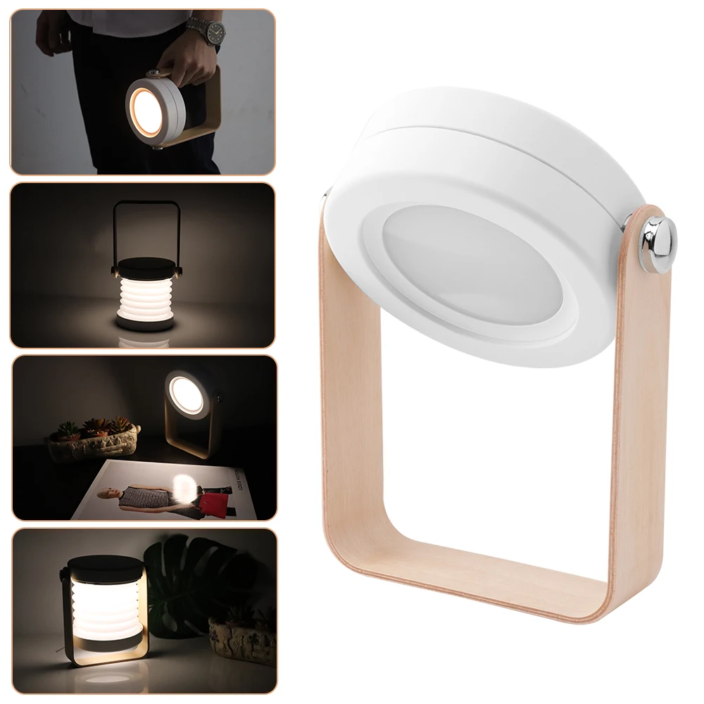 

BORUiT Newest Creative LED Night Light Warm White Touch Dimmable LED Desk Table Lamp for Bedroom USB Rechargeable Lantern Lamp