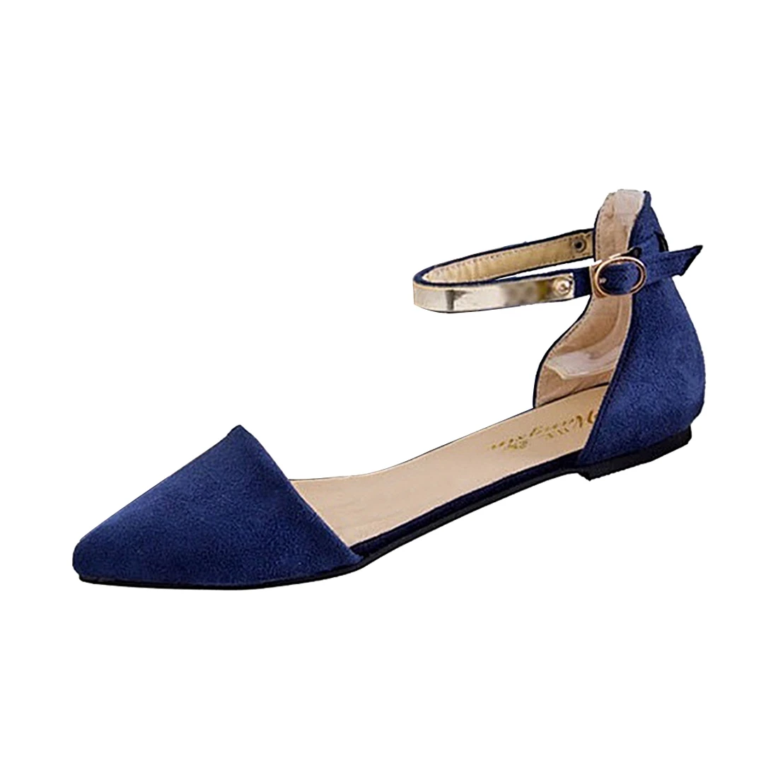 

HEBA Woman Shoes Spring Summer Pointed Toe Suede Flats Soft Fashion Brief Sandals