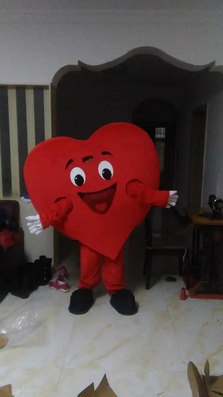 red heart Mascot Costume mascot costumes for adults christmas Halloween ...
