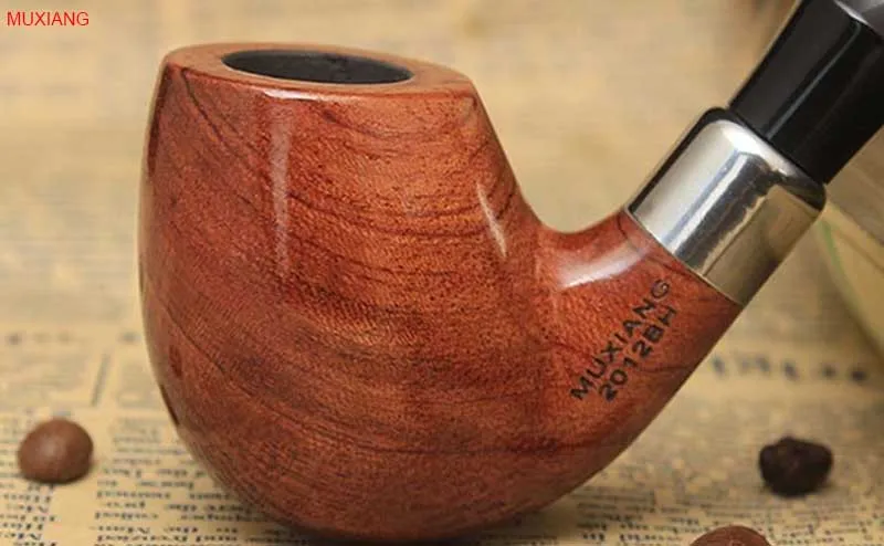 3 muxiang rosewood tobacco pipe bent smoking pipe with 10 smoking tools kit 9mm filter cleaners pipe rack knife