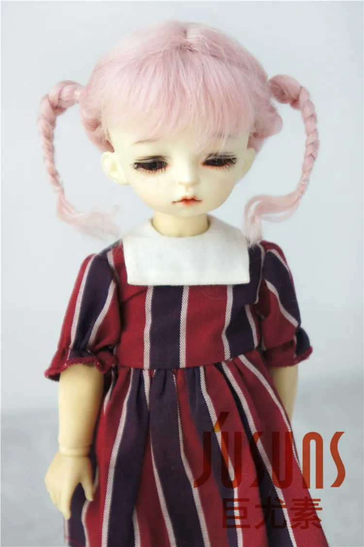 JD495 1/6 YOSD модные BJD парики из мохера для кукол Размер 6-7 дюймов, классика твист мохер BJD парики