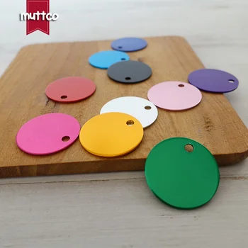 

500pcs/lot Freeshipping Aluminum circular dog tag engrave dog name phone number identity personalized cat puppy tag DIT-028