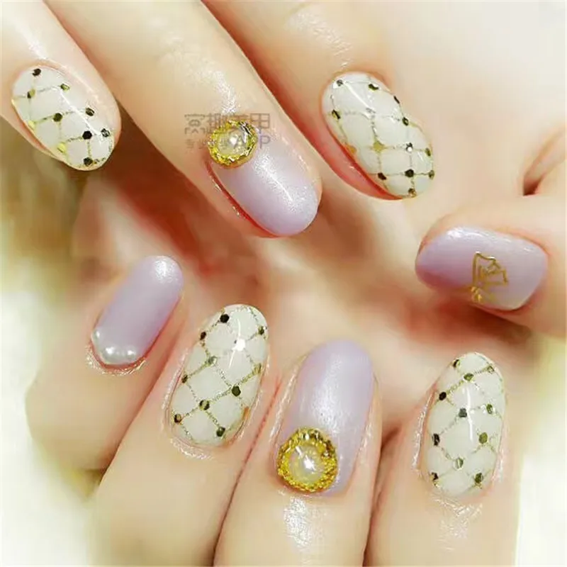 10 шт./пакет Золотой Стиль A Ювелирные изделия с алмазами AB Цвет алмаз 3d Nail Art Украшение ногтей Стикеры вставить гвозди NO19