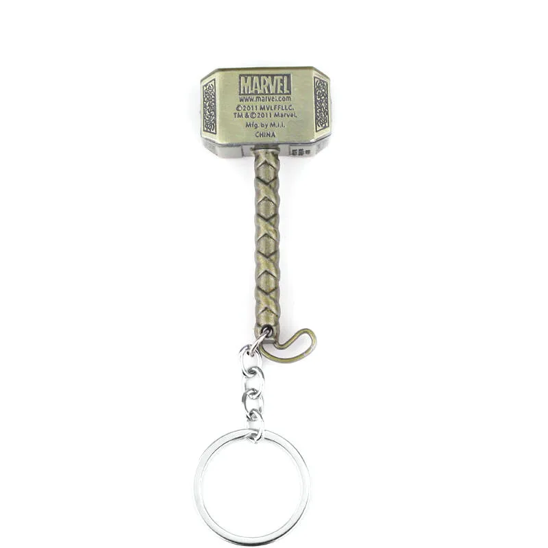 

1PCS Thor Hammer Keychain The Avengers Mjolnir Figure Metal Keychain Pendant Key Chain Chaveiro key holder Star trek keychain