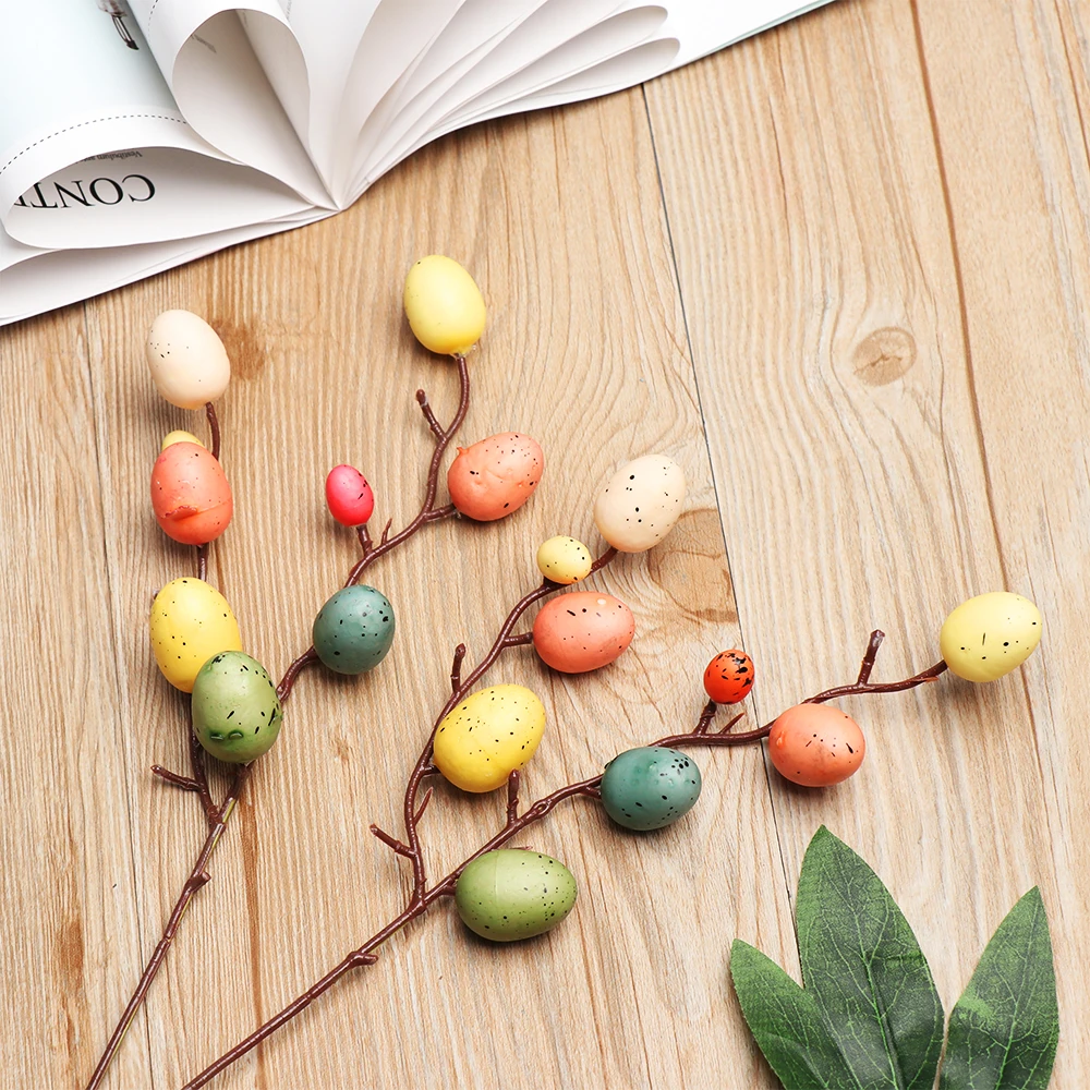 

2019NEW Mixed Color Easter Egg Tree Branches Home Decoration Painting Field Eggs Spring Party Decor Wedding Favors