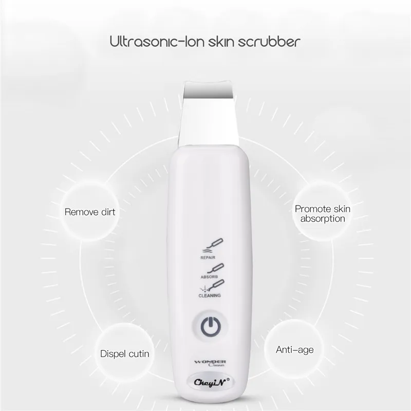 Cuidados com a Pele Ultra-sônica do Purificador da Pele Limpador + Mini Ckeyin Ferramentas Facial Limpeza Profunda Navio Nano Pulverizador Beleza Dispositivo 47 10 Cheap Powered Dispositivos De Limpeza Facial