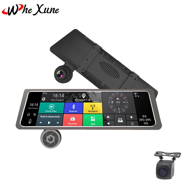 Best Quality WHEXUNE 4G 10 "IPS Touch screen Android5.1 Dual Lens Car DVR Camera Bluetooth FM Rearview Mirror Video Recorder GPS Navigator Best Quality WHEXUNE 4G 10 "IPS Touch screen Android5.1 Dual Lens Car DVR Camera Bluetooth FM Rearview Mirror Video Recorder GPS Navigator