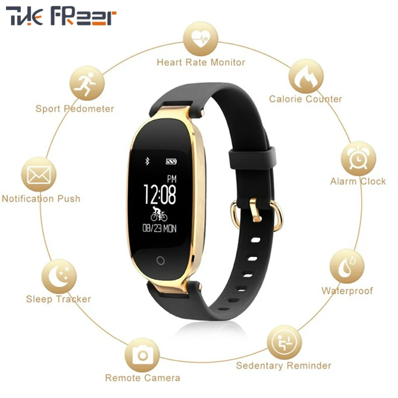 

Fashion Casual Girl's Bluetooth Smart Bracelet Color Screen Women Heart Rate Monitor Watch Smartband Lady Female Fitness Tracker