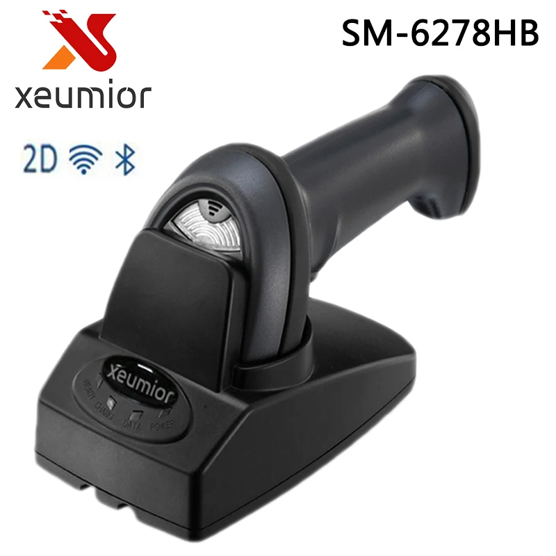 Industrial Wireless Bluetooth 1D,2D Laser Barcode Reader QR PDF417