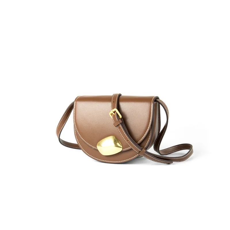 

LOVELY Saddle Package Woman 2019 Genuine Leather Single Shoulder Package