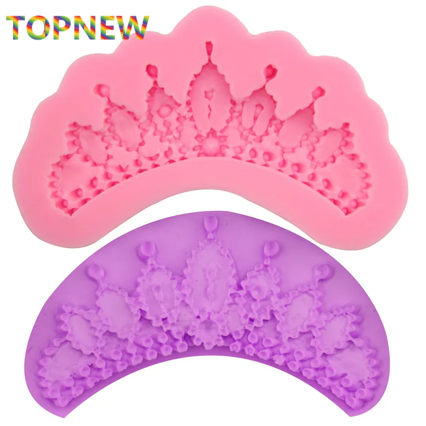 DIY 3D Crown of Princess Silicone Cake Mold Fondant Chocolate Mould