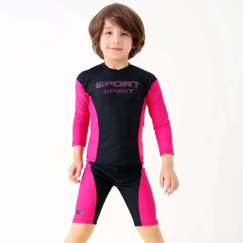 Competition Boy 2019 Swimsuit Two Piece Swimwear Child Bathing Suit