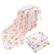 Cotton Baby Blanket Flamingo Soft Multi-functional Muslin Baby Blankets Bedding Infant Swaddle Towel For Newborn Swaddle Blanket