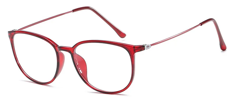 SHAUNA, супер светильник, украшение в виде креста, женские очки, оправа, карамельные цвета, классические удобные мужские очки с прозрачными линзами - Цвет оправы: Wine Red