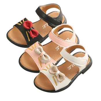 

Summer Kids Shoes Fashion Leathers Sweet Children Sandals For Girls Toddler Baby Breathable Hoolow Out Bow Shoes