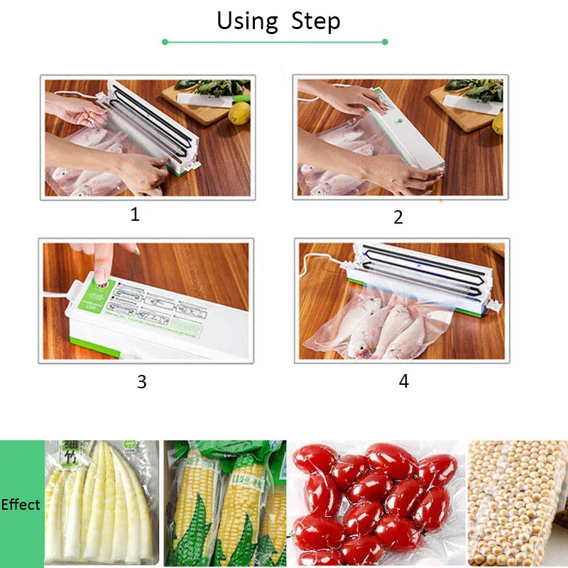 packer bags Packages machine for packaging food for a vacuum cleaner bag sealing machine packages food for kitchen Vacuum Packer food Vacuum packing (14)