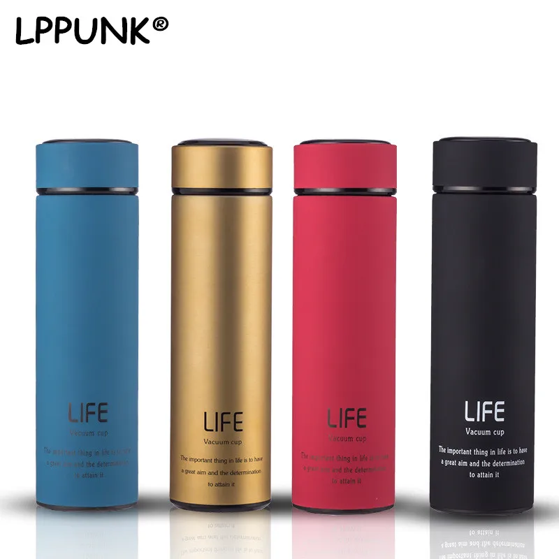 Bpa-free Insulated vacuum flasks tea infuser water bottle double wall travel 304stainless steel kettle thermos thermals cup 