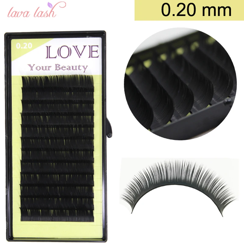 

false eyelash extensions 0.20mm black material 1 tray/lot individual eyelashes