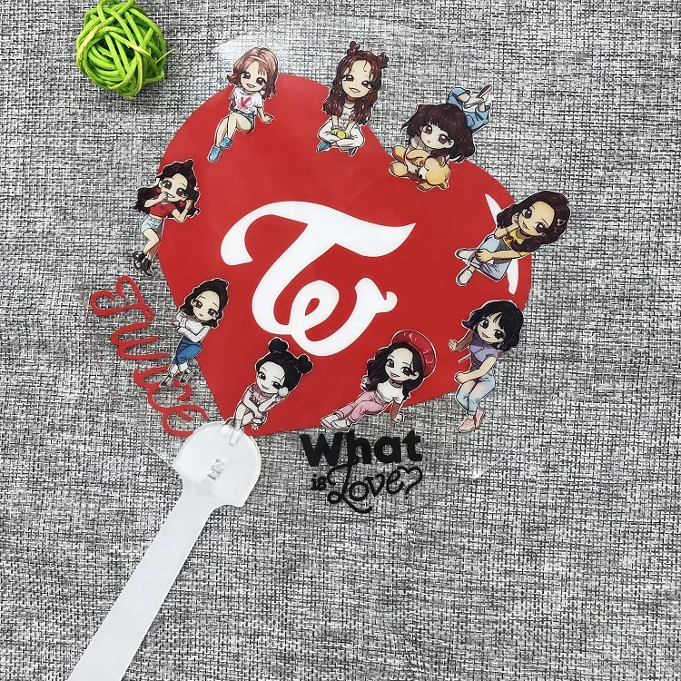[MYKPOP] double WHAT IS LOVE Fan новый альбом HD фото ПВХ веер KPOP прозрачный коллекция