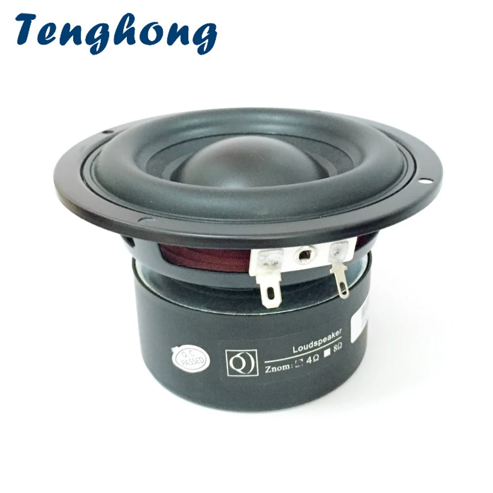 Tenghong 1pcs 4 Inch Subwoofer 4/8 Ohm 40W Portable Audio Midrange Bass Speakers Multimedia Loudspeaker Home Theater|Subwoofer| -