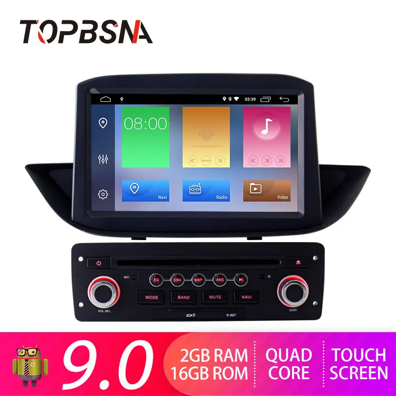 

TOPBSNA Car DVD Player Android 9.0 For Peugeot 308 2010 2011 2012 2013 2014 2015 GPS Navigation WIFI 1 Din Car Radio Stereo Auto