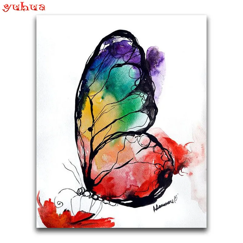 

5D DIY Diamond painting Cross stitch art Full Square Diamond embroidery Animal Color Full Round Diamond mosaic Cartoon butterfly