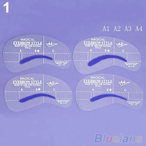 2 комплекта набор трафаретов для ухода за шерстью макияж Формирование DIY Красота бровей Шаблон инструменты