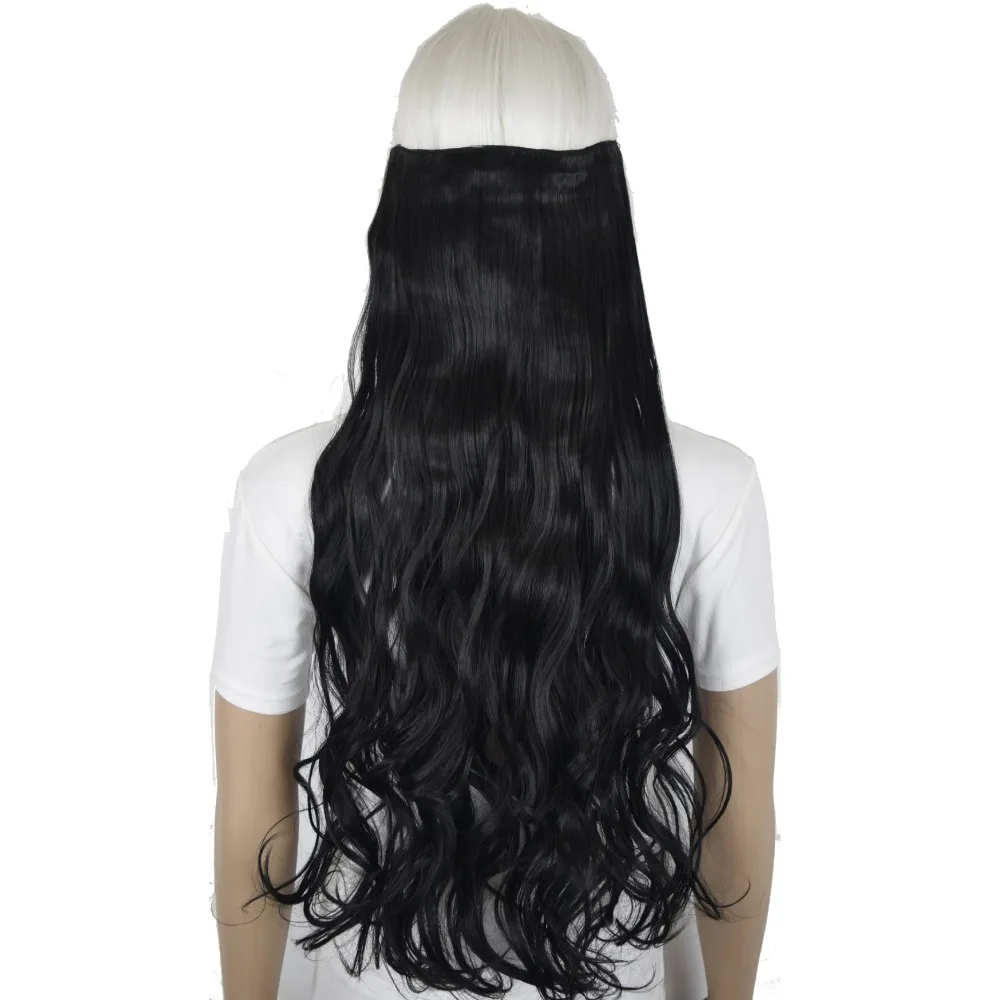 TOPREETY Heat Resistant B5 Synthetic Fiber 24" 60cm 120gr Body Wave 5 Clips on Clip in hair Extensions