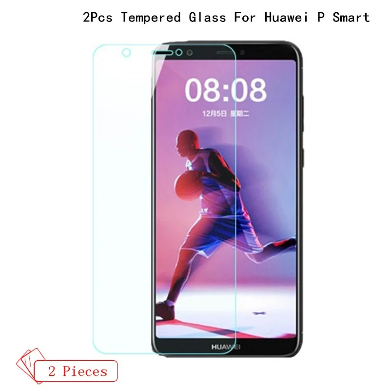 2 Pcs Vetro Temperato Per Huawei P Astuto Dello Schermo Proteggere Su Smartphone Godere 7S Cina Versioni Smudge Proof Di Protezione Pellicola