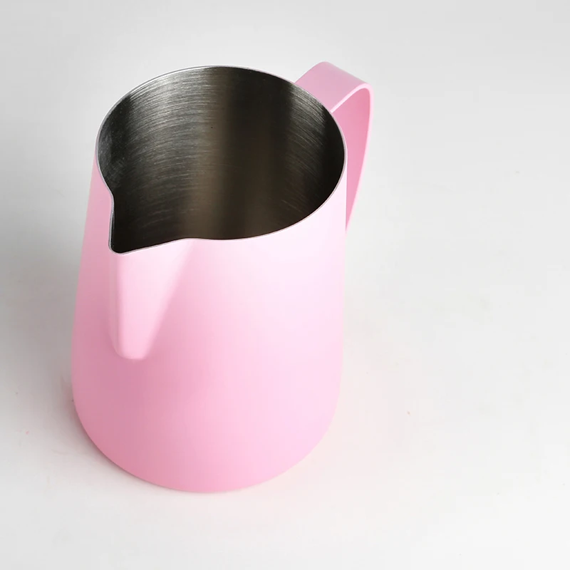 Розовый кофе 600 мл молоко кружка ручной удар Гусенек горшок сито 304 нержавеющая сталь Кувшин для кофе Maker Frothing кувшин инструменты