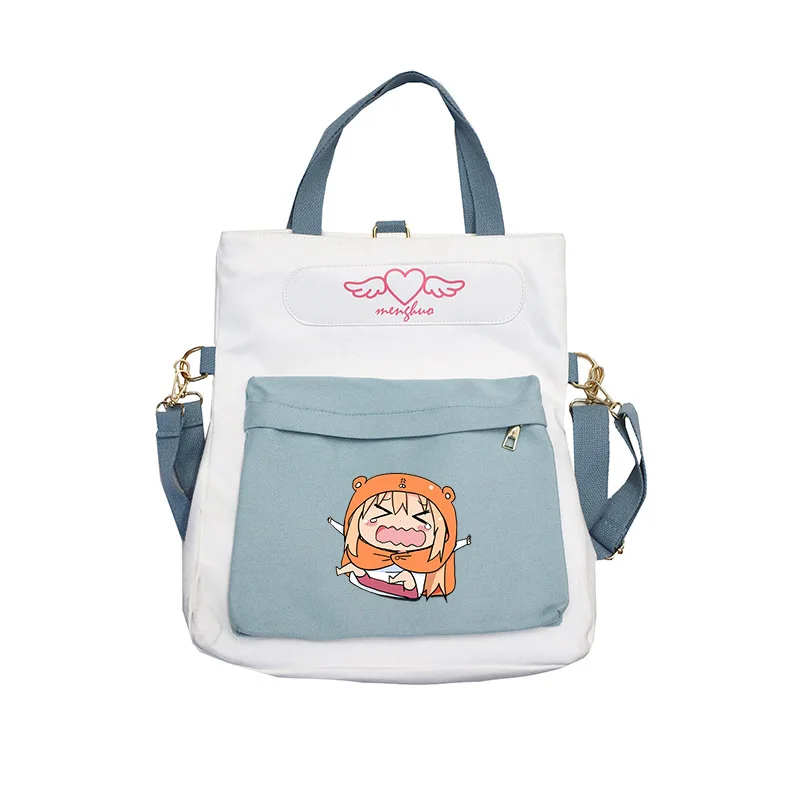 Himouto! Umaru-chan аниме школьные сумки Мультяшные сумки через плечо для женщин девочек Kawaii сумка на плечо Лоскутные дорожные сумки Rugzak