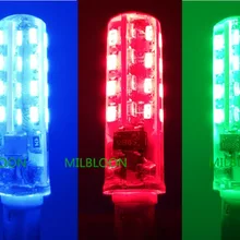 220v led G4 синяя силиконовая лампа led 220v G4 красная хрустальная лампа G4 led 220v люстра цвета g4 led Зеленый 220v силиконовые цвета